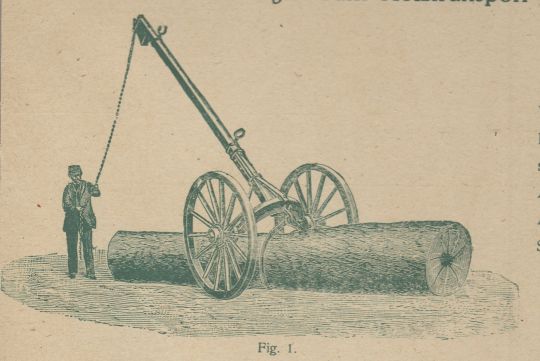 Foto Stammholztransport mit Ahlbornschem Rückewagen