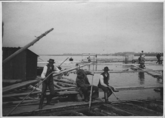 Foto Wassertransport von Langholz