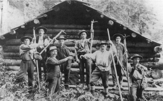 Foto Flössergruppe im Älpeli, Altibach, in Giswil