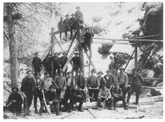 Foto Holz-Reist-Brücke über den Lätzengraben in Giswil
