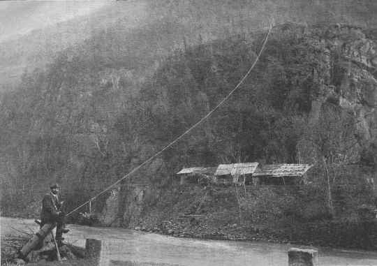 Foto Situation einer Drahtriesen-Anlage