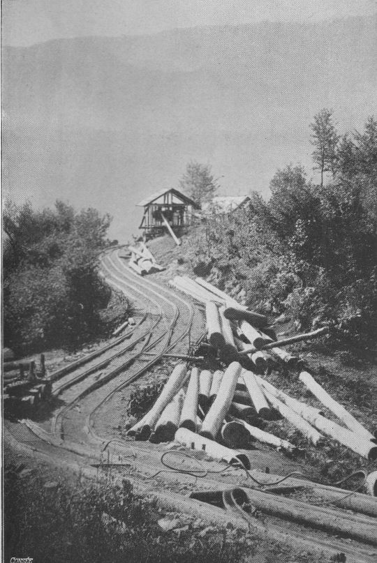 Foto Mittelstück zwischen dem oberen und unteren Bremsberg