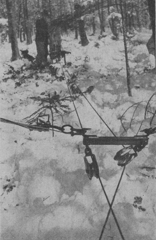 Foto "Führungsrollen der Schweizer Abseilwinde (Spillprinzip). ..."