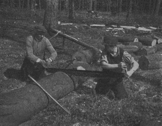 Foto "Richtige Arbeitsstellung beim Trennschnitt"