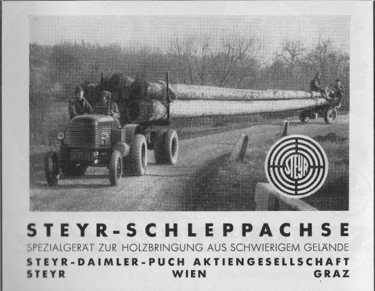 Foto Schleppachse (?) zum Steyr-Dieselschlepper
