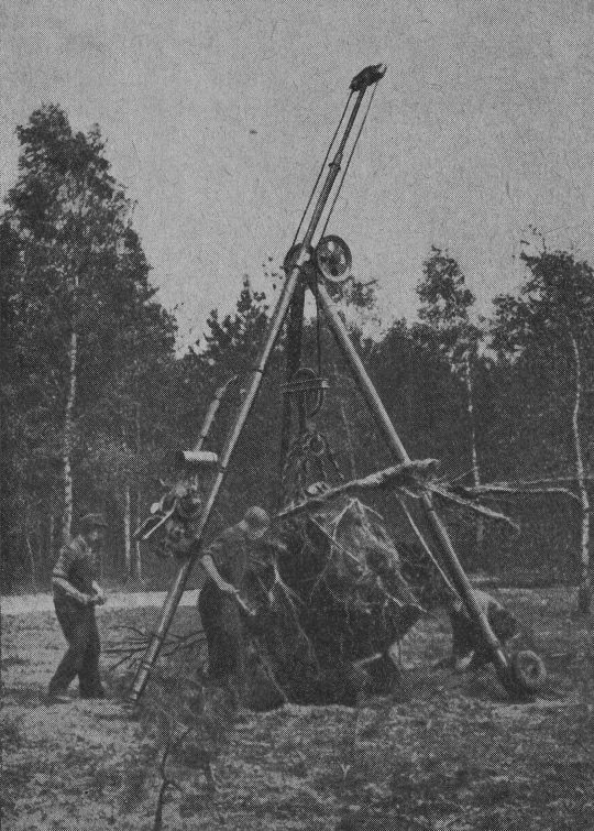 Foto "Rodegerät "Mammut" bei der Arbeit"