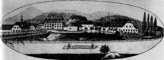 Foto "Floß auf der Murg vor der Gaggenauer Glashütte"