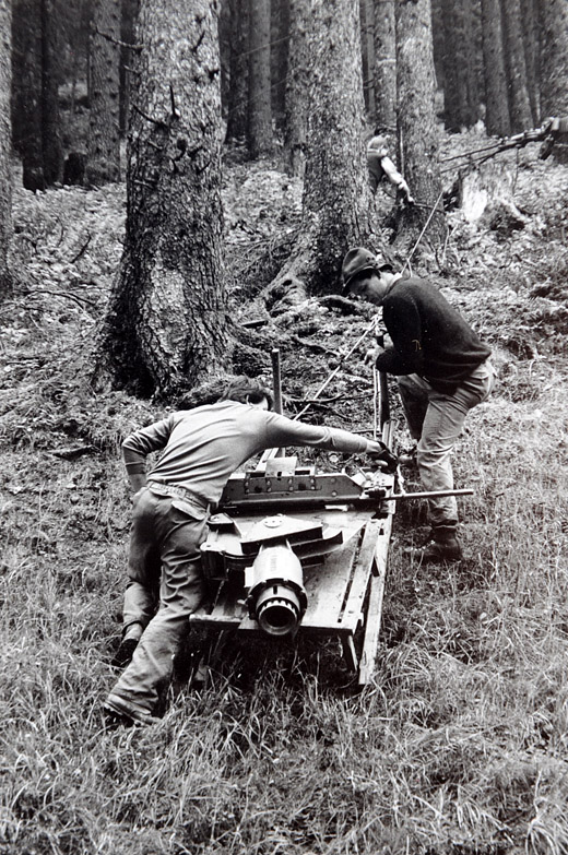 Foto Seilkran Aufbau