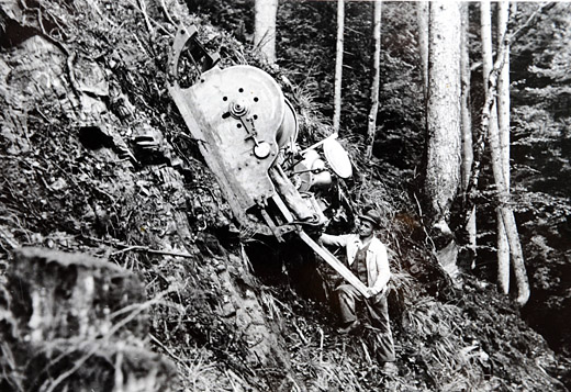 Foto Bergfahrt mit Wyssen Seilwinde