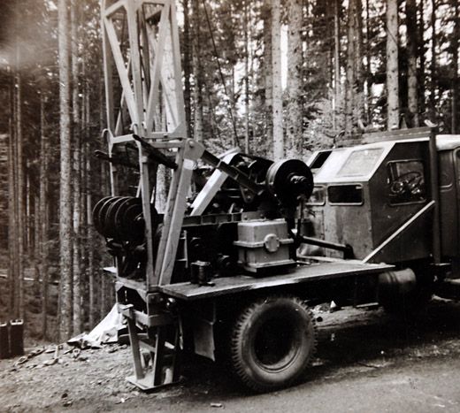 Foto Kippmast an LKW