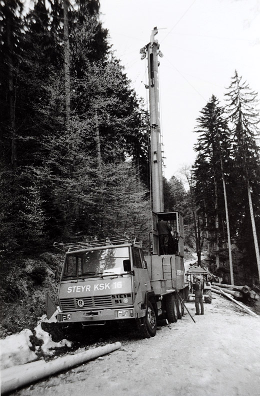 Foto Kippmast auf Steyr LKW