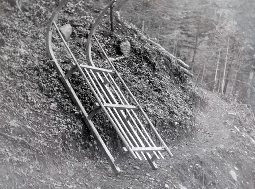 Foto Holzschlitten für Brennholztransport