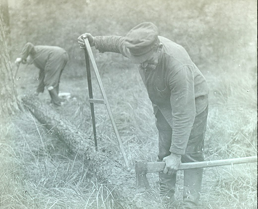 Foto Einmessen mit Holzzirkel