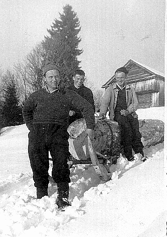 Foto Rücken mit Hornschlitten
