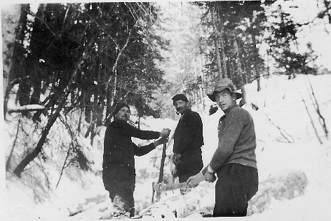 Foto Beim Reisten im Schnee