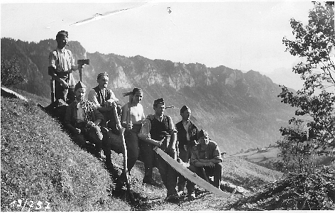 Foto Holzergruppe im Militärdienst