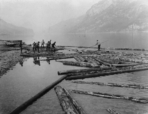 Foto Flössen auf dem Walensee