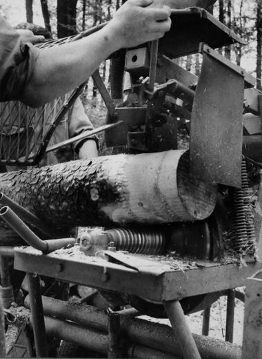 Foto Stationäre Entrindungsmaschine