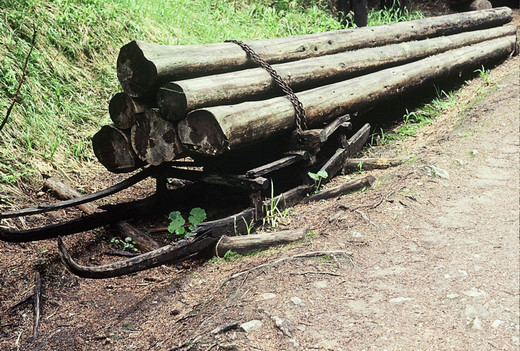 Foto Holzschlitten