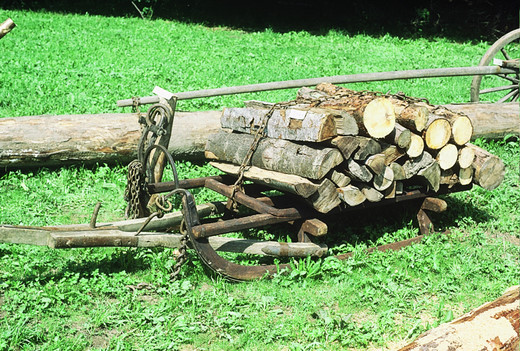 Foto Holzschlitten