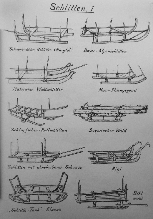 Foto Schlitten für Holztransport