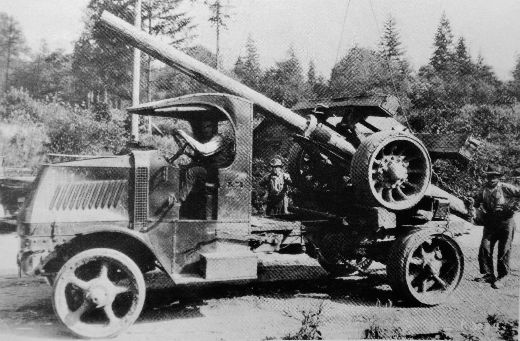 Foto LKW mit Sattelauflieger Huckepack