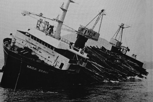 Foto Selbstabladendes Schiff im Meer