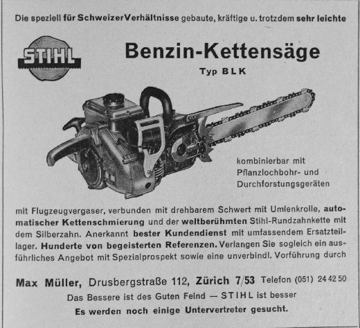 Foto Inserat für Stihl Säge BLK