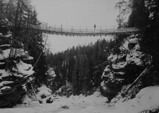 Foto Seilbrücke über den Inn zum Holzschlag