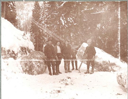 Foto Holz rücken im Winter