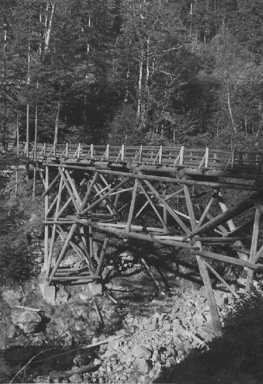 Foto Holzbrücke über den Rohrgraben