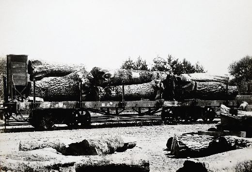 Foto Bahnwagen mit Bremserhäuschen